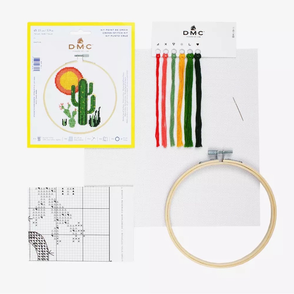 Cactus Cross Stitch Kit Beginner